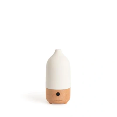 Imagen de CREATE/Aroma Ceramic/Difusor de Aromas y Mini humidificador con luz Blanco Roto/Depósito 100 ml, para estancias hasta 20 35 m², 7 Colores Luces LED, función aromaterapia, 5W