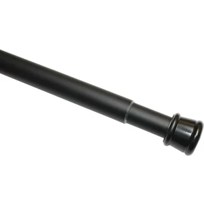 Imagen de GARDINIA Barra de metal para cortinas, Extensible, Montaje sin tornillos ni taladros, Diámetro 23/26 mm, Longitud 60 100 cm, Negro mate, Acero
