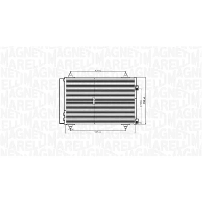 Imagen de MAGNETI MARELLI 350203820000 Condensador con secador 545x358x16 358 545 16 CITROËN: Berlingo II, C4 I Grand Picasso, Picasso 1