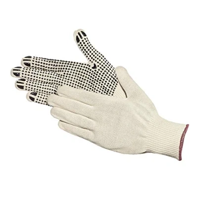 Imagen de Jah 5010 Guantes de punto algodón (12 pares, ligeramente natural), talla 8