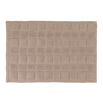 Imagen de Relaxdays Alfombra Baño, 60x40 cm, Antideslizante, Lavable, Alfombrilla Bañera, Toalla Suelo WC Rectangular, Marrón