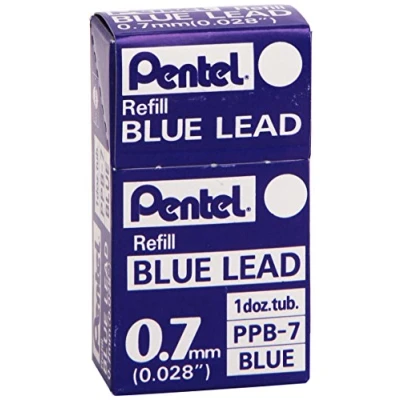 Imagen de Pentel Minas, 0,7 mm, color azul, paquete de 12