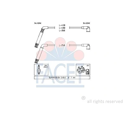 Imagen de FACET 4.7208 Juego de Cables Encendido Made in Italy OE Equivalent FORD: FIESTA 5, Focus Mk1 Hatchback, KA Hatchback