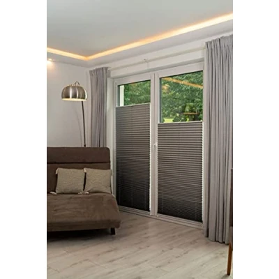 Imagen de K Home Estor Plisado Opaco (poliéster, 85 x 130 cm), Color Plateado