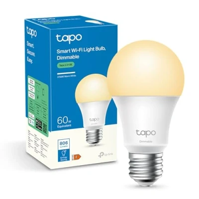 Imagen de Bombilla inteligente TP Link Tapo L510E, Wi Fi, Luz regulable, Control por voz, Agenda Temporizador, Blanco