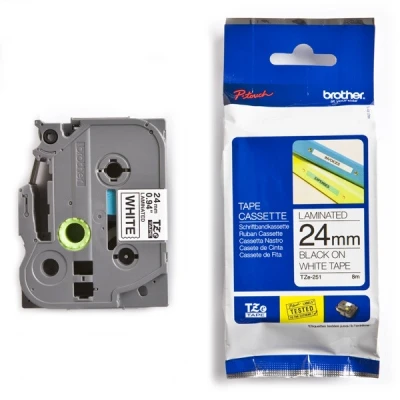 Imagen de Brother TZ 251 Laminated Tape Cintas para impresoras de etiquetas Negro, Blanco