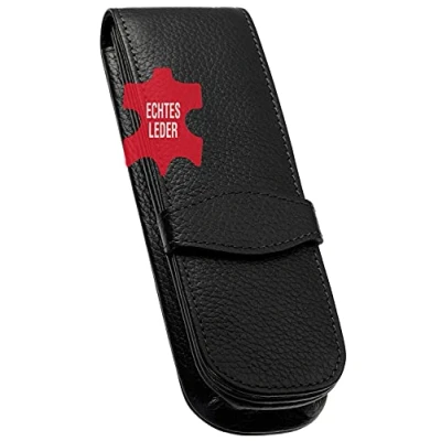 Imagen de Online Funda de piel para 3 bolígrafos, color negro