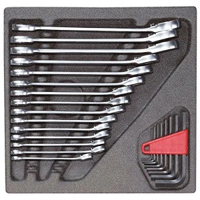 Imagen de GEDORE R22250001 Juego de llaves poligonales y boca trinquete Gomaespuma
