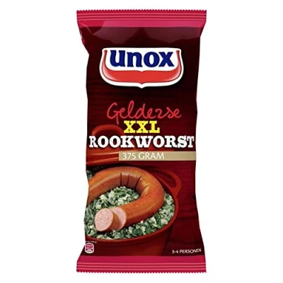 Imagen de Unox Gelderse Rookworst Salchicha ahumada 375G