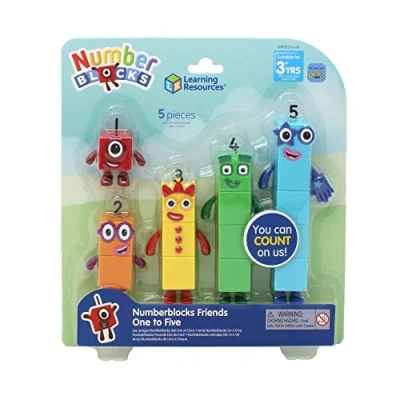 Imagen de Learning Resources Friends One to Five Números Juguete Coleccionable Oficial de los Amigos Incluye Numberblocks Uno, Dos, Tres, Cuatro y Cinco, Multicolor, Talla única (HM95356 UK)