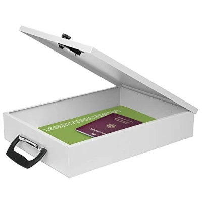 Imagen de WEDO Caja para documentos A4, gris luminoso con cierre de código numérico