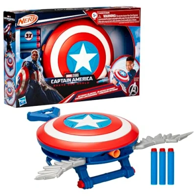 Imagen de Marvel Studios Captain America: Brave New World NERF Escudo lanzadardos de Juguete para Juego rol