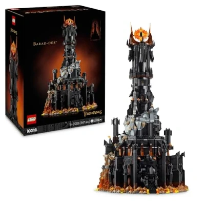 Imagen de LEGO Icons El Señor de los Anillos: Barad dûr Maqueta para Adultos Fortaleza ESDLA, Minifiguras Personajes Inc. Sauron, Gothmog, Orcos, Frodo, Sam y Gollum, Regalo Hombres Mujeres 10333