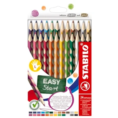Imagen de STABILO EASYcolors Lápiz de colorear ergonómico para zurdos, 24 unidades, varios colores