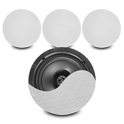 Imagen de Power Dynamics 952.640 NCBT604 Conjunto Altavoces DE Techo BAJO Perfil AMPLIFICADOS BT 6.5&quot;&quot; Blanco
