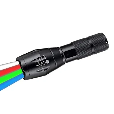 Imagen de Linterna LED 4 en 1 con luz Roja, Verde, Blanca y Azul, WESLITE Multicolor de Señalización para Carretera Zoom Astronomía al Aire Libre Senderismo Visión Nocturna (4 Colores)