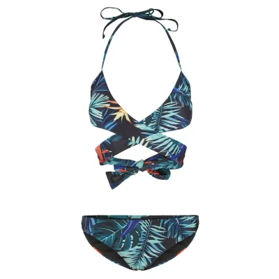 Imagen de Urban Classics Draped Pattern Bikini, Mujer, Talla: Medium, Vriesea black