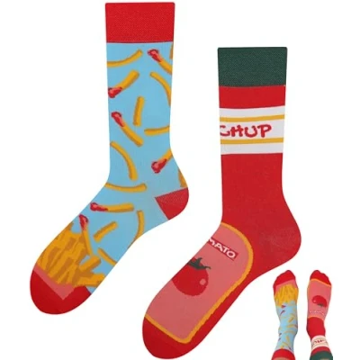 Imagen de Todo Colours Calcetines divertidos, multicolores, curiosos, con motivos alegres y llamativos, mensajes en distintos idiomas, 35 38