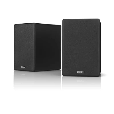 Imagen de Denon SCN10BKEM Altavoces de alta fidelidad bidireccionales para sistema sonido TV, 2 x 65 W, compatible con receptores y amplificadores, diseño elegante, color negro