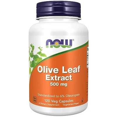 Imagen de Now Foods, Olive Leaf Extract (Extracto de Hoja Olivo), 500mg, 120 Cápsulas veganas, Probado en Laboratorio, Sin Soja, Gluten, Vegetariano, No GMO