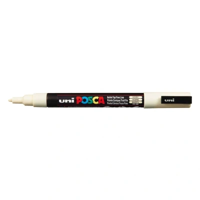 Imagen de uni Posca Rotulador PC 3M Pintura Vidrio Bolígrafo Fino Punta Redonda 1.3mm Blanco