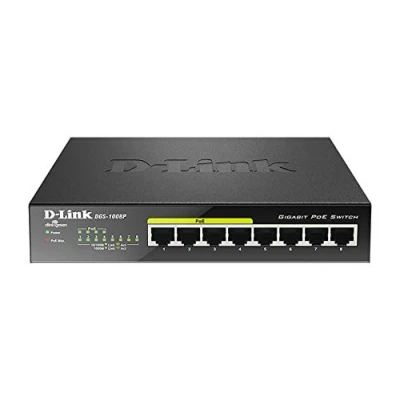 Imagen de DGS 1008P switch No administrado Gigabit Ethernet (10/100/1000) Negro Energía sobre (PoE)