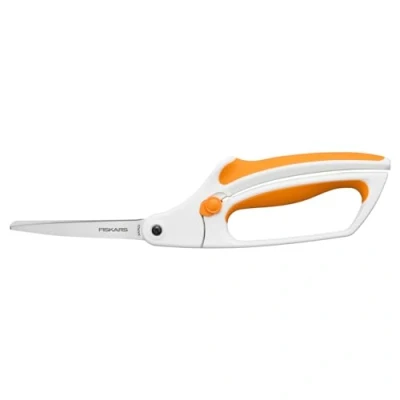 Imagen de Fiskars Tijeras para tejidos Softgrip, Longitud: 26 cm, Hoja de acero inoxidable/Mangos plástico, Blanco, Easy Action, 1070070