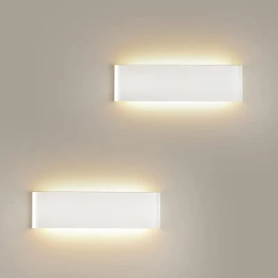 Imagen de FUPE 18W Aplique pared interior 4500K（luz amarilla cálida） apliques dormitorio 2160 Lumen interior,luces pasillo adecuado para sala de estar,pasillo,escalera,dormitorio.