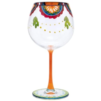 Imagen de Maturi Vaso de ginebra pintado a mano, 625 ml, en caja regalo