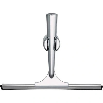Imagen de tesa SPAA Limpiacristales para Ducha con Soporte Pared Montaje sin Taladrar Alta Fuerza de Fijación Tecnología Power.Kit 175 x 239 55 mm Cromado