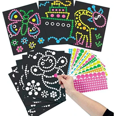 Imagen de Baker Ross Círculos Adhesivos para Crear Dibujos. Manualidades Creativas Niños Actividades Perfectas Fiestas Infantiles (Por pack)