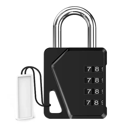 Imagen de candado de código 4 dígitos, con aleación zinc no necesita llaves, cambie usted mismo su a voluntad, combinación para taquillas, garajes, puertas, escuelas,