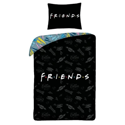 Imagen de Halantex Friends FR 0992BL Juego de cama (140 x 200 cm, 70 90 cm)