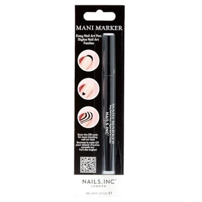 Imagen de Nails Inc MANI MARKER BLACK Nail Art Pen Preciso marcador de estética uñas en negro Vegan, Cruelty Free y fácil usar Ideal para decoración DIY Manicura perfecta