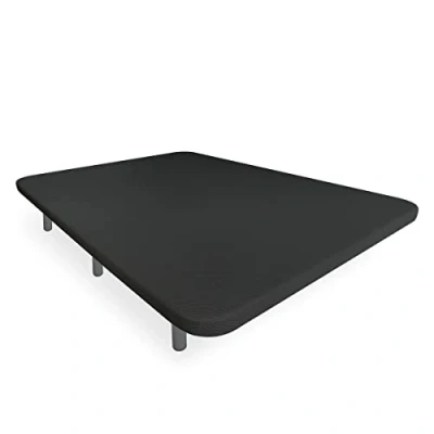 Imagen de Somnia Descanso Base Tapizada 3D Reforzada, Gran Estabilidad con 5 Barras de Refuerzo 6 Patas metálicas roscadas 25cm, 135x180, Gris Oscuro
