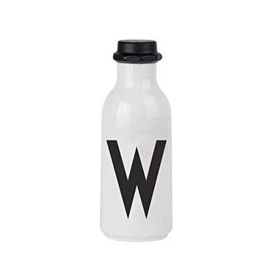 Imagen de Design Letters Botella de Agua Blanco 500 Ml (A Z) para Niño, Adults Botellas Niños Colegio Libre BPA/BPS Garrafa Personalizada Irrompible a Prueba Fugas