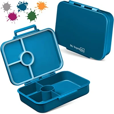 Imagen de My Vesperbox Bia Bento Box Niños NUEVO Cierres reforzados A prueba de fugas y libre BPA Extremadamente resistente Fiambrera Ideal para guardería escuela... (petróleo)