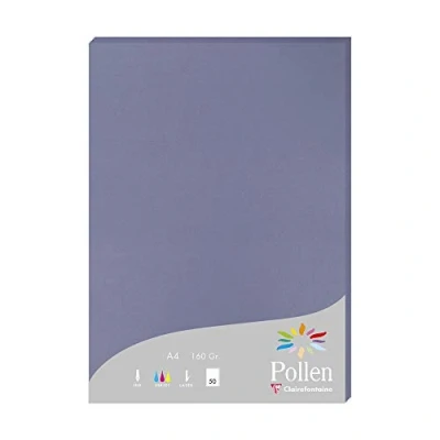 Imagen de Clairefontaine 14219C Caja de 50 hojas Polen 21x29,7 cm 160g, Myosotis