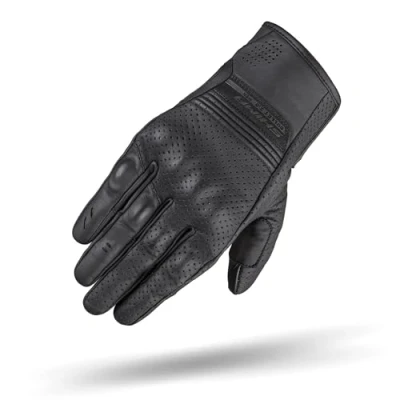 Imagen de SHIMA Bullet Guantes Moto Hombre Cuero Homologados Corto Verano Motos Guante Ventilado Certificatos con Protección Motorista Racing Protecciones Ventilación Verão (Masculino, Negro, S)