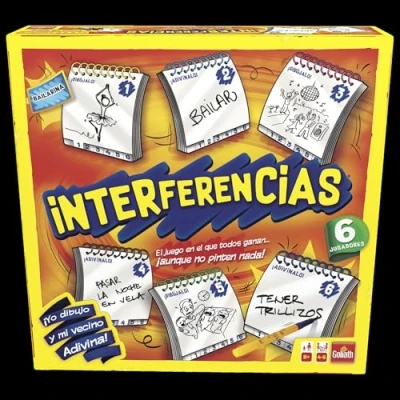 Imagen de Goliath Interferencias, Juego de Mesa a Partir 8 Años, Divertido y Rápido Dibujo 4 6 Jugadores, Juegos Adulto, Dibuja Adivina los Conceptos Dibujados