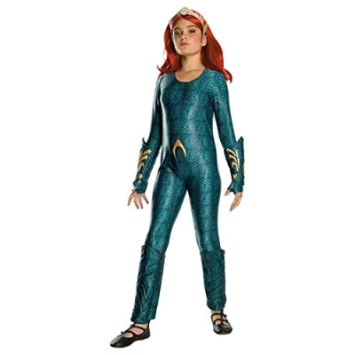 Imagen de Rubie&#039;s Disfraz oficial de DC Aquaman la película Mera para niñas 5 a 7 años, multicolor, medium (641366_M)