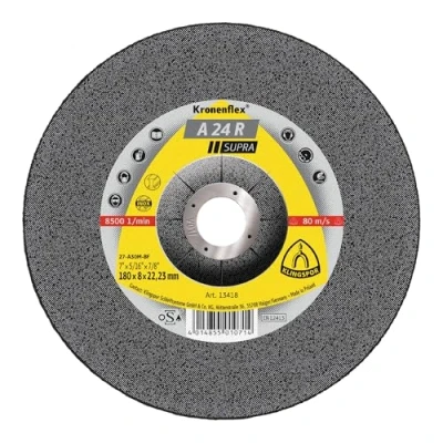 Imagen de Klingspor 13418 A 24 R Disco de desbaste (180 x 8 22,23 mm, acodado, 10 unidades)