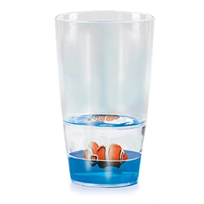 Imagen de Floatarama Vaso pez payaso de Deluxebase. acrílico con figuritas animales flotantes. 250ml diseño libre BPA para niños y adultos