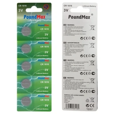 Imagen de PoundMax 1616 CR1616 DL1616 Pilas de botón Litio 3 V