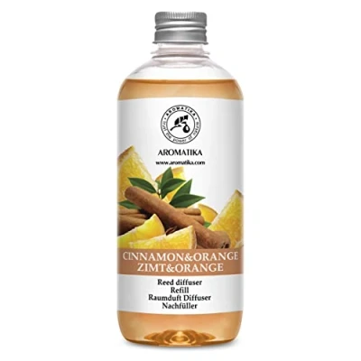 Imagen de Recambio de Difusor Canela y Naranja con Aceites Esenciales 500 ml Relleno Difusores Aromáticos Ambientador Perfumado Fragancia para Habitación Fresca