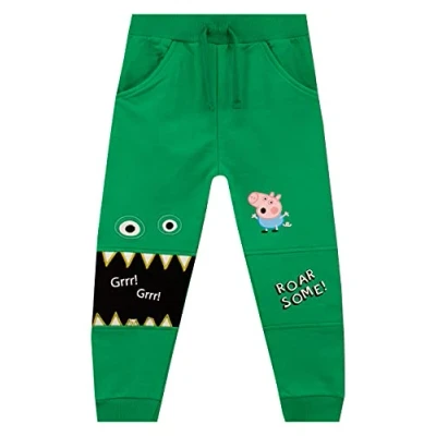 Imagen de Peppa Pig Pantalón de Sudadera para Niños George Verde 7 8 Años
