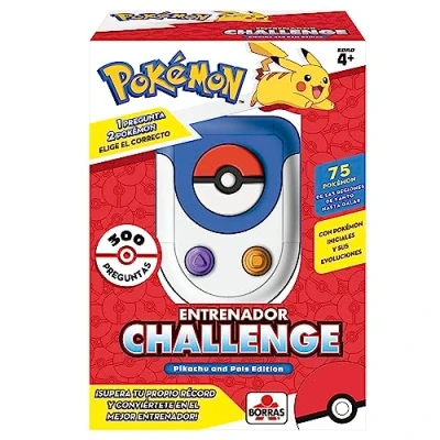 Imagen de BORRAS 19828 Pokémon Entrenador Challenge Juego Electrónico, para Demostrar Tus Habilidades Mientras Dominas el Adivinando Correcto