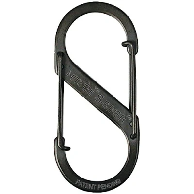 Imagen de Nite Ize Plástico S biner Mosquetón Doble de Acero Inoxidable #5, Unisex, Negro