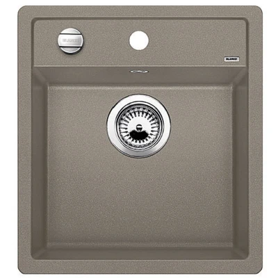 Imagen de Blanco 517317 Fregadero con Moderno Diseño para Armarios Bajos de SILGRANIT , Marrón, 45 cm Ancho