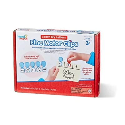 Imagen de Learning Resources Clips para Aprender Las Letras y desarrollar motricidad Fina, Actividades Infantiles con Pinzas de la Ropa, recurso Practicar niños Preescolar.